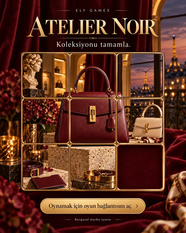 ATELIER NOIR için 4:5 tanıtım tasarımı