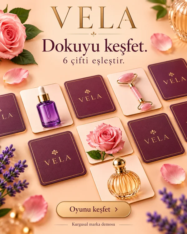VELA · Dokuyu keşfet — kurgusal marka oyun tasarımı