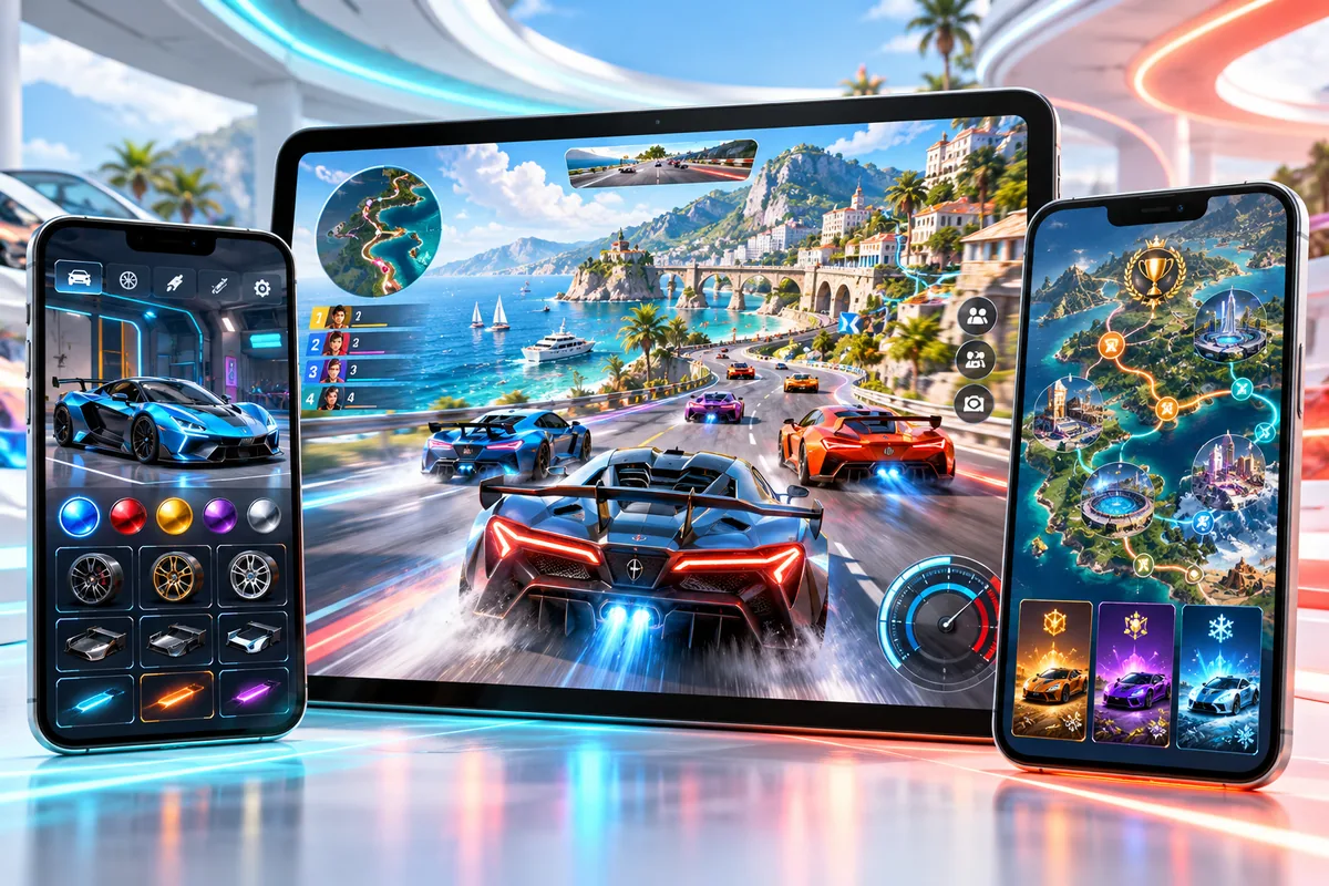 Çevrim içi yarış ELY Games konsepti