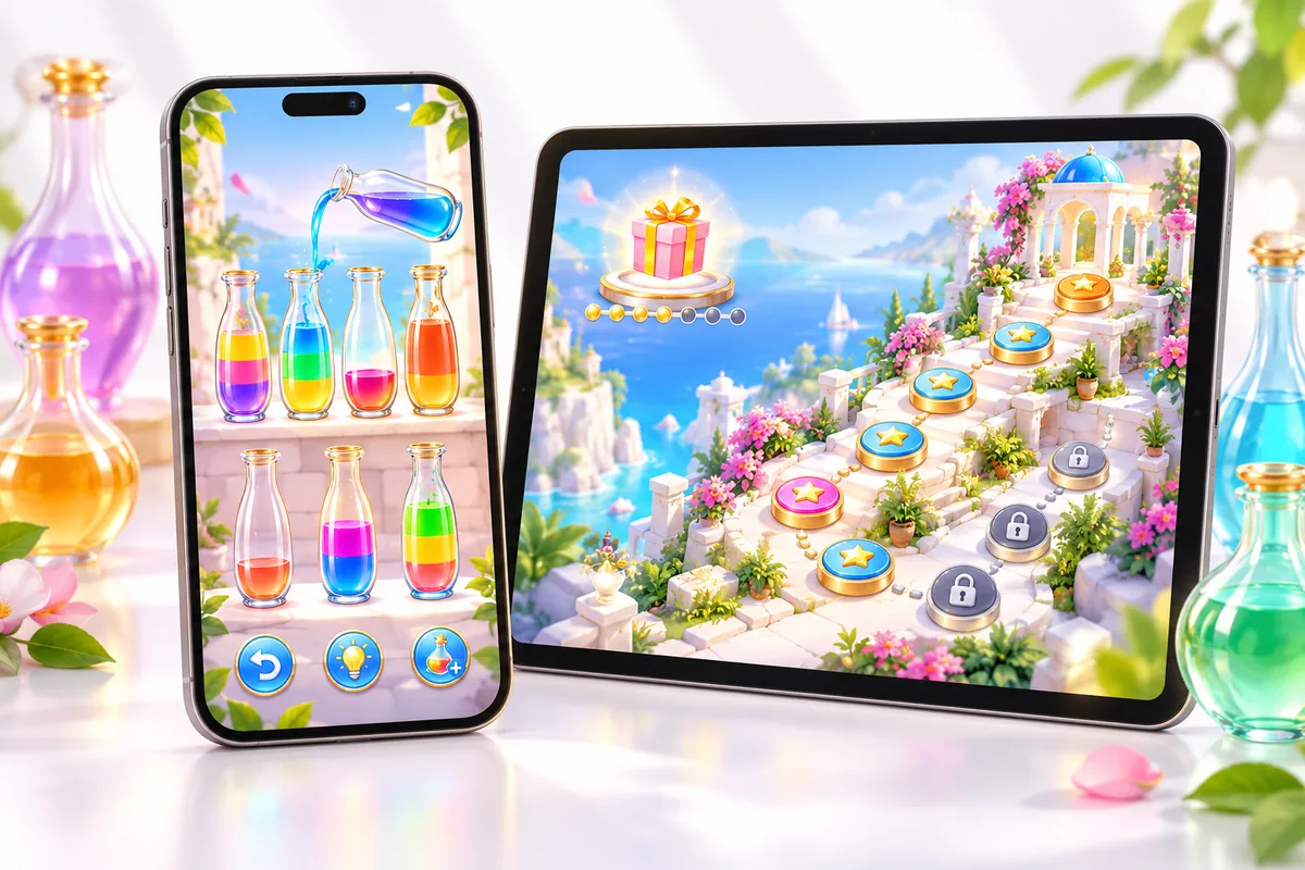 Renk sıralama ELY Games konsepti
